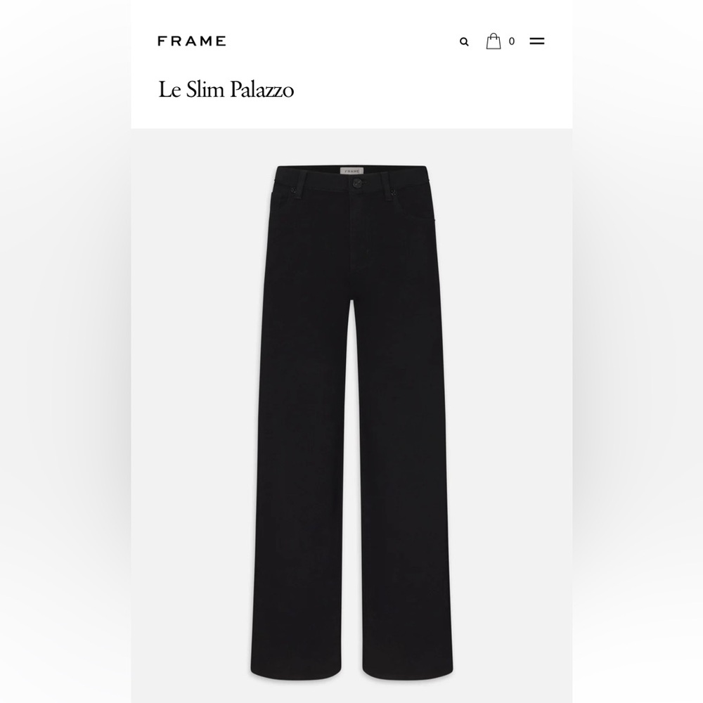 Frame Denim women’s le slim palazzo Black Jeans